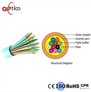 Cablu de fibră de distribuție 12F